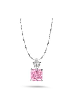 گردنبند نقره صورتی زنانه 925 عیار Silveranka - کد 894885096