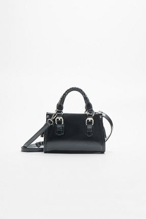 کیف دوشی مشکی زنانه پلی اورتان Stradivarius - کد 894855359