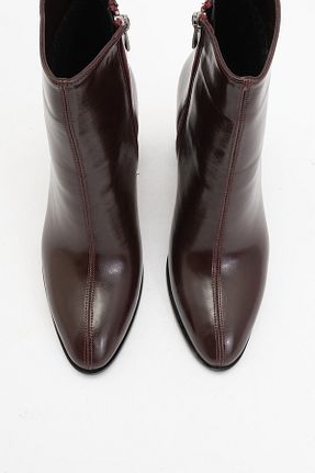 بوت / نیم بوت زرشکی زنانه چرم مصنوعی luvishoes - کد 894833310