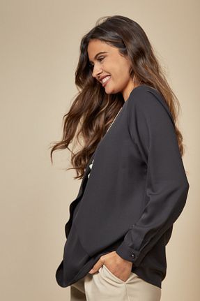 بلوز مشکی زنانه ساده Hoxton Gal - کد 894876408