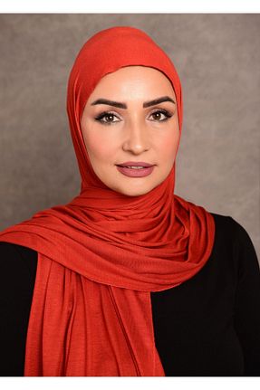 شال نارنجی زنانه ویسکون Şalcenneti.com - کد 894902469