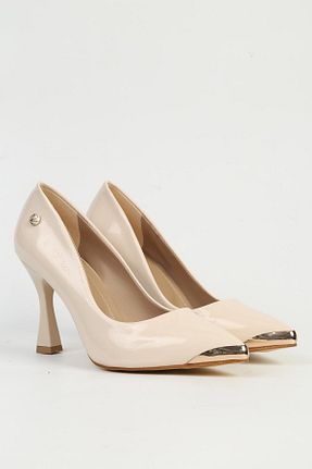 کفش پاشنه بلند کلاسیک بژ زنانه چرم مصنوعی Pierre Cardin - کد 894833353