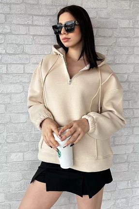 سوئیشرت طوسی زنانه ساده GÜLSELİ - کد 894886170