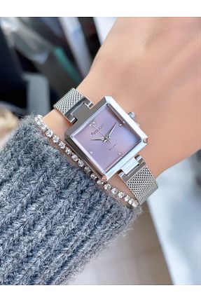 ساعت مچی طوسی زنانه استل (فولاد) Ferrucci - کد 894902191