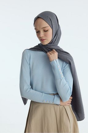 شال طوسی زنانه پنبه پلی استر cs camellia scarf - کد 894875280