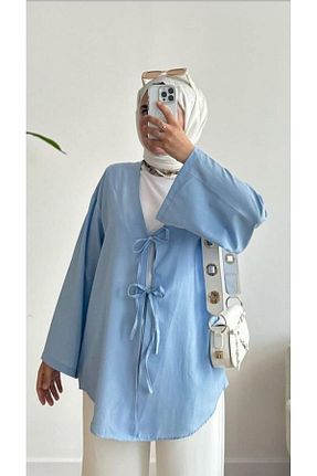 تونیک آبی زنانه بافتنی Nergis Neva Butik - کد 852703110