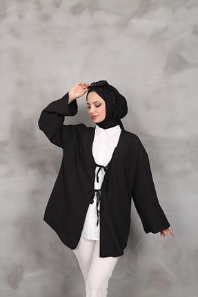 تونیک حجاب مشکی زنانه پلی استر Nergis Neva Butik - کد 857714526