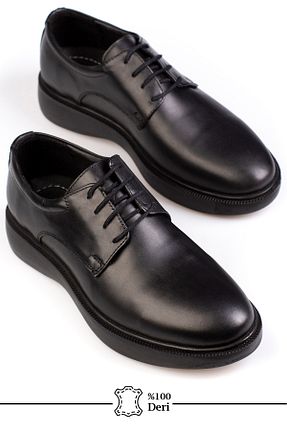 کفش کلاسیک مشکی مردانه چرم خالص maximoda - کد 894933937