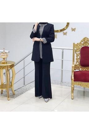 ست بالاتنه و پائین تنه حجاب مشکی زنانه Relaxed çınar özkan - کد 822570891