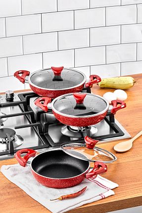 ماهیتابه زرشکی 3+ Taç - کد 4074816