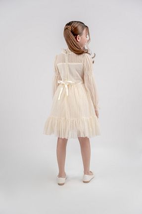 لباس مجلسی و فارغ التحصیلی نباتی بچه گانه توری Eray Kids - کد 881683536