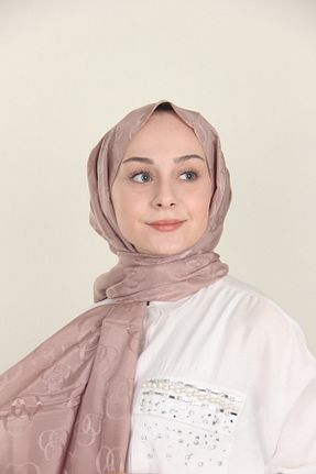 دستمال گردن صورتی زنانه مخلوط پلی استر İpekseli - کد 892644354