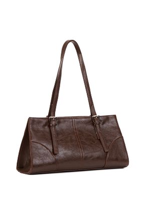 کیف دوشی قهوه ای زنانه چرم مصنوعی Newish Polo - کد 892618921