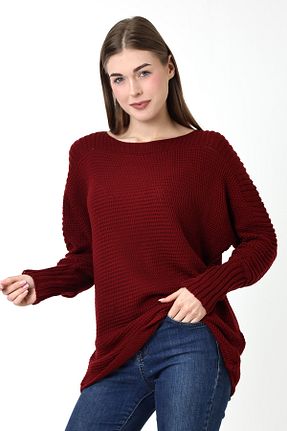 پلیور زرشکی زنانه ساده Devinka - کد 892680870