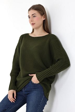 پلیور خاکی زنانه ساده Devinka - کد 892680873