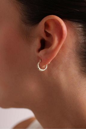 گوشواره طلا رنگی زنانه 14 عیار Tufanlar Kuyumculuk - کد 841484193