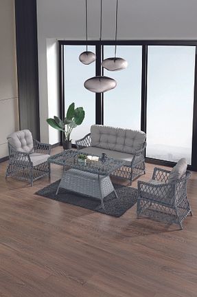 ست باغچه طوسی خیزران Evdemo - کد 892407901
