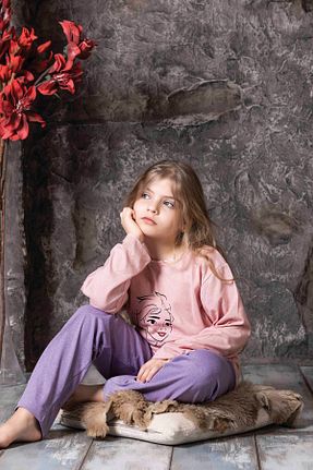 ست لباس راحتی صورتی بچه گانه ساده Sude HOMEWEAR - کد 830818610