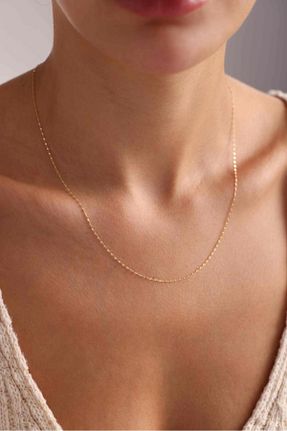 گردنبند طلا رنگی زنانه 14 عیار Tufanlar Kuyumculuk - کد 841284485