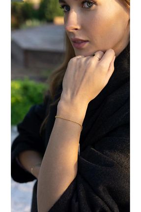 دستبند طلا طلائی زنانه 14 عیار Tufanlar Kuyumculuk - کد 463447482