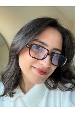 عینک محافظ نور آبی قهوه ای زنانه 55 RoseandRoses - کد 892742821