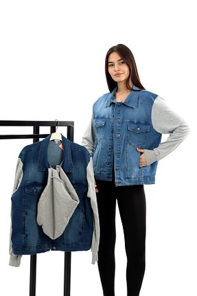 کت آبی زنانه گشاد neva trade - کد 873827891