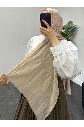 شال بژ زنانه پنبه ای Liyase Moda - کد 892757280