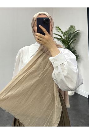 شال بژ زنانه پنبه ای Liyase Moda - کد 892757280