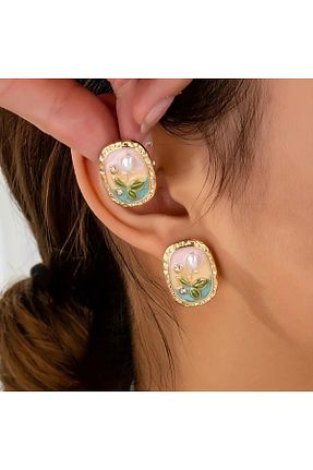 گوشواره جواهر رنگی میخ Nilsu Jewellery Accessory - کد 876820665