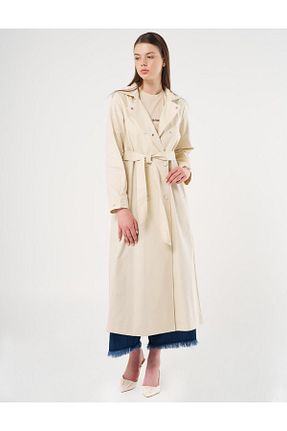 ترنچکت حجاب بژ زنانه پنبه ای Kayra - کد 893543932