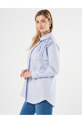 تونیک حجاب آبی زنانه پنبه ای Kayra - کد 892794373