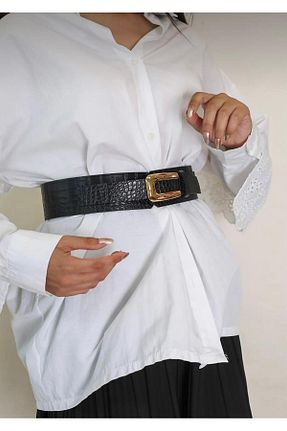 کمربند مشکی زنانه چرم مصنوعی MODAM HİFA - کد 892837593
