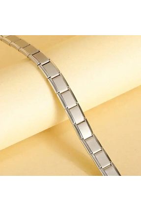دستبند استیل (فولاد) طوسی زنانه استیل (فولاد) Satürn Silver Kuyumculuk - کد 892849199