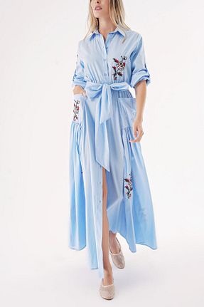 لباس آبی زنانه بافتنی SOCIETA - کد 892859144