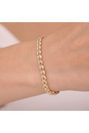 دستبند طلا زرد زنانه 14 عیار Hasalp Kuyumculuk - کد 894241924