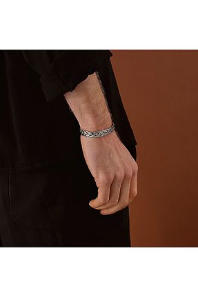 دستبند نقره مردانه 925 عیار ipek silver - کد 892857116
