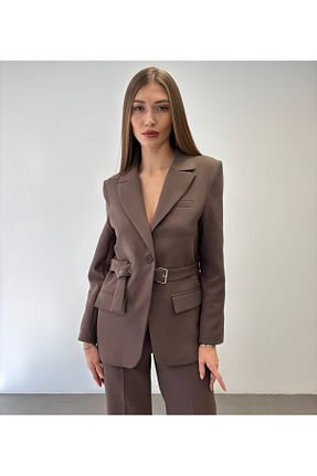 ست بالاتنه و پائین تنه قهوه ای زنانه بافتنی ossons - کد 892855375