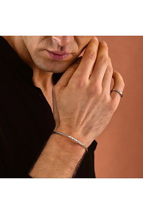 دستبند نقره مردانه 925 عیار ipek silver - کد 892856977