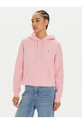 سوئیشرت صورتی زنانه ساده Tommy Hilfiger - کد 892862025