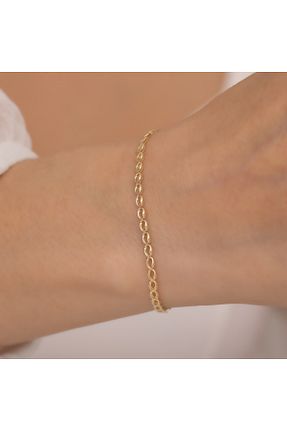 دستبند طلا زرد زنانه 14 عیار Hasalp Kuyumculuk - کد 894269987