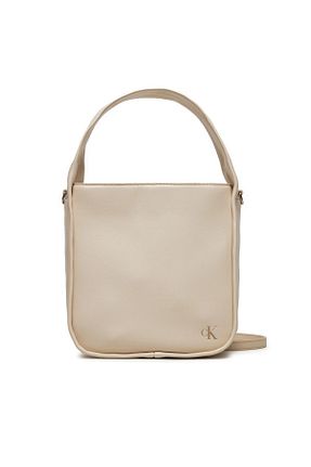 کیف دوشی بژ زنانه چرم مصنوعی Calvin Klein - کد 894250566