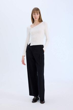 بلوز طوسی زنانه ساده Defacto - کد 930721301