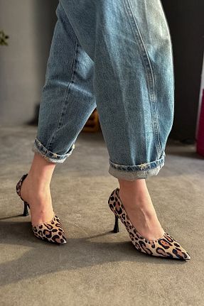 کفش استایلیتو قهوه ای پاشنه نازک SHOEBELLAS - کد 894346787