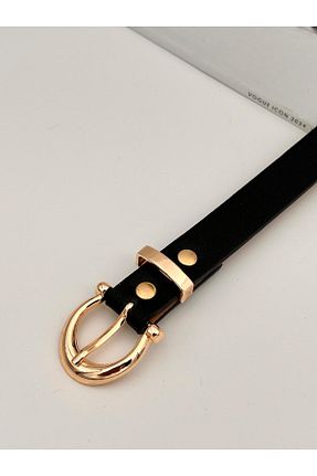 کمربند مشکی زنانه چرم مصنوعی Descoin - کد 892886650