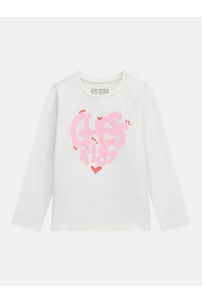 سوئیشرت سفید بچه گانه چاپی Guess - کد 892898161