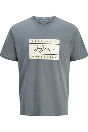 تیشرت طوسی مردانه رگولار Jack & Jones - کد 892891582