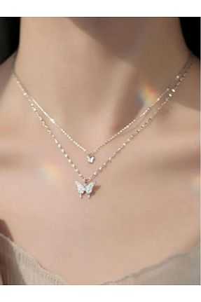 گردنبند جواهر طوسی زنانه MK AKSESUAR - کد 892905076
