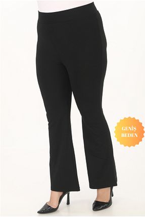 ساق شلواری سایز بزرگ مشکی زنانه بافتنی BANEGA - کد 819207707