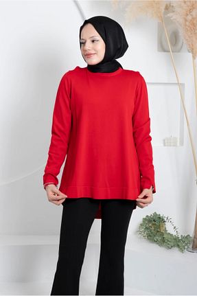 تونیک حجاب قرمز زنانه ویسکون Nuss - کد 894487605