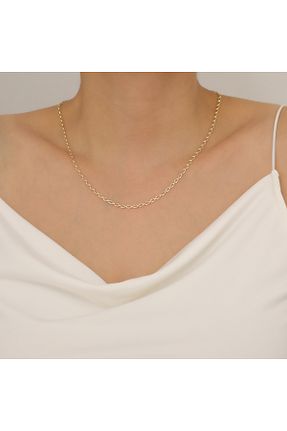 گردنبند طلا زرد زنانه 14 عیار Hasalp Kuyumculuk - کد 893600736